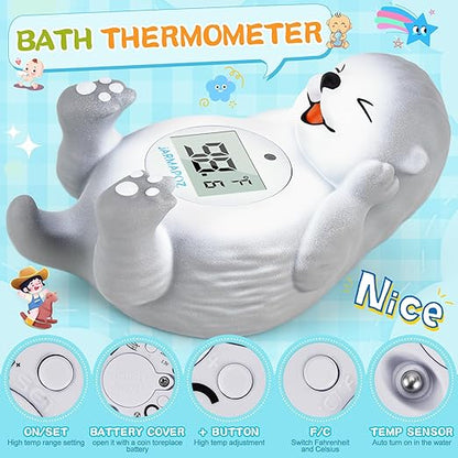 Baby Bath Thermometer, Newborn Bath and Room Temperature Thermometer Safety Floating Toy