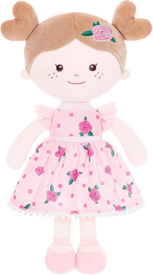 Onetoo First Baby Doll Plush Rag Doll Sleeping Cuddle Buddy 14"（Milly Series）
