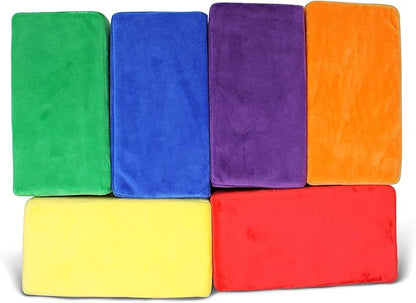 The Original Premium Plush Building Block for Kids - Certified Safe Foam Blocks in Luxuriously Soft Fabric Covers 24 (Classic