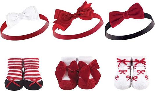 Hudson Baby Girl's Headband and Socks Giftset