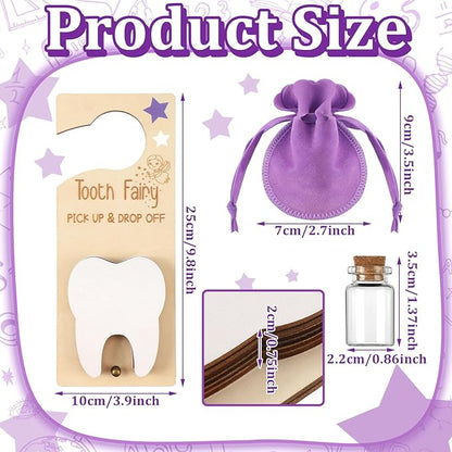 3 Pcs Tooth Fairy Tooth Holder Bag Tooth Fairy Door