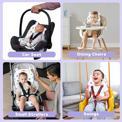 Baby Carriage Cushion, Universal Breathable Car Seat Insert Cushion, 3D Air Mesh Baby Seat Pad Liner for CarSeat, Buggy, High Chair (Planet)