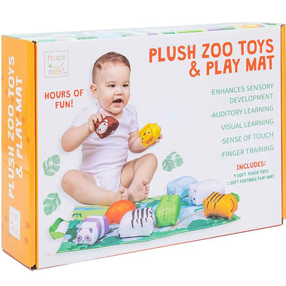 Hapinest Zoo Carry Playmat Soft Toys and Gifts for Baby 1 Year