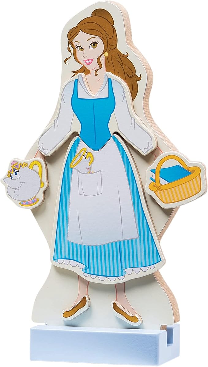 Melissa & Doug Disney Belle Magnetic Dress-Up Wooden Doll Pretend (30+ pcs)