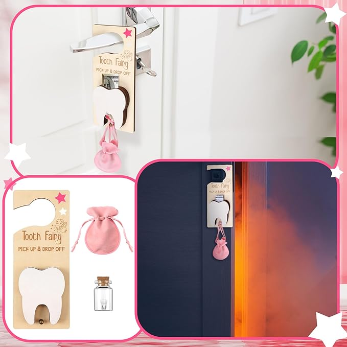 3 Pcs Tooth Fairy Tooth Holder Bag Tooth Fairy Door