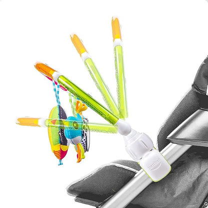 BENBAT Baby Stroller Arch Toy Rainbow Dazzle Friends Play Bar. Fun Newborns Sensory Activity, Adjustable for Bouncers and Car Seat.