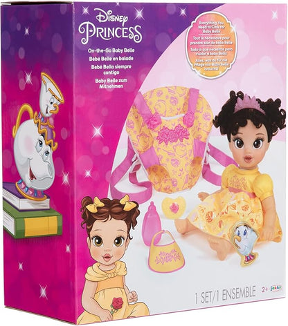 Disney Princess Belle Baby Doll Deluxe with Tiara, Carrier