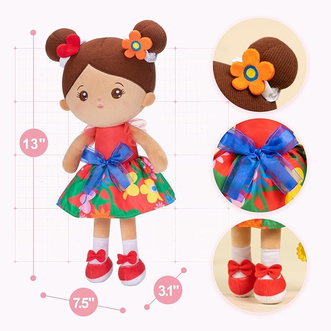 OUOZZZ Soft Baby Doll for Girls - First Hispanic Baby 13"