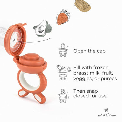 Forage Feeder, Soothing Silicone Frozen Baby Food Teething Toy