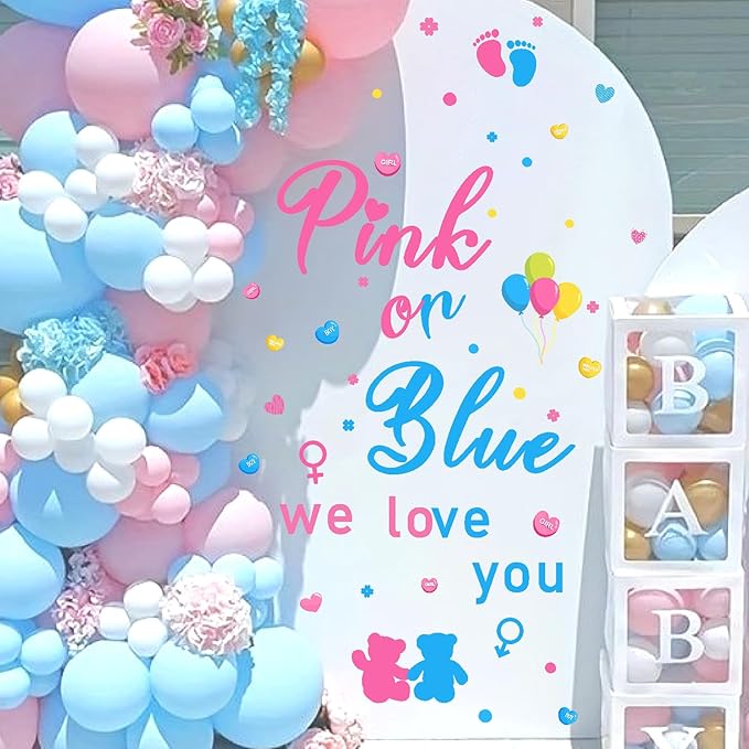 Boy Or Girl Sign Party Decal Gender Reveal Backdrop Decals