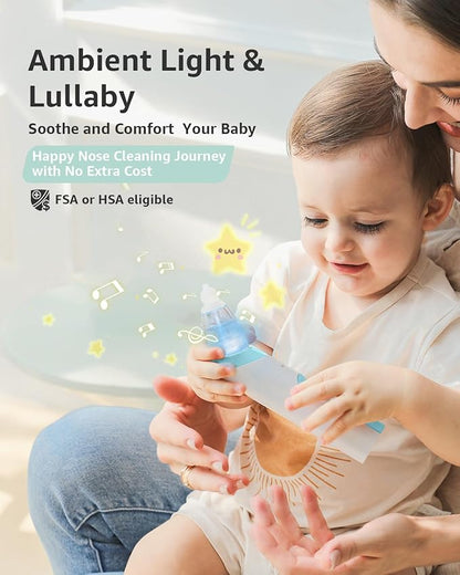 GROWNSY Nasal Aspirator for Baby with Protection Mode, Electric Nose Suction for Baby 3 Silicone