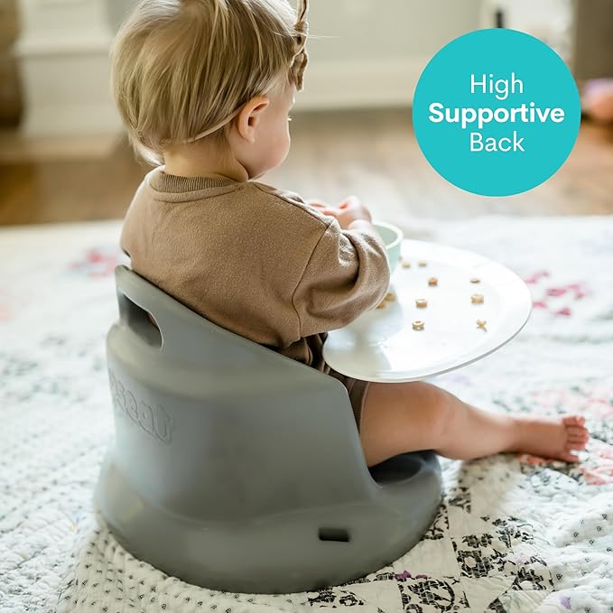 Upseat Baby Floor Seat Booster Chair for Sitting Up with Removable Tray for Meals and Playtime, Developed with Physical Therapists for Safe and Healthy Hip Development and Posture