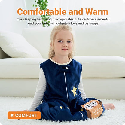 Baby Sleeping Sack Sleeveless, Toddler Sleeping Bag with Legs