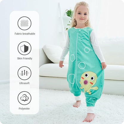 Infant Toddler Sleeping Bag, Baby Sleeping Sack Sleeveless 4 Season 5-6T, Octopus