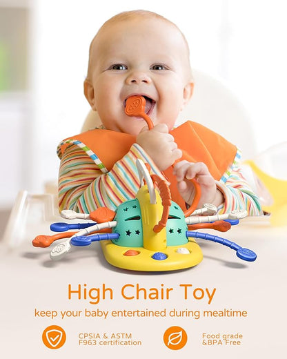 High Chair Toys with Suction Cup, Montessori Toys for 1 Year Old