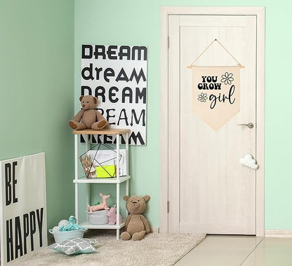 You Grow Girl-Daisy Decor-Flag Sign Gifts for Baby Newborn Boys