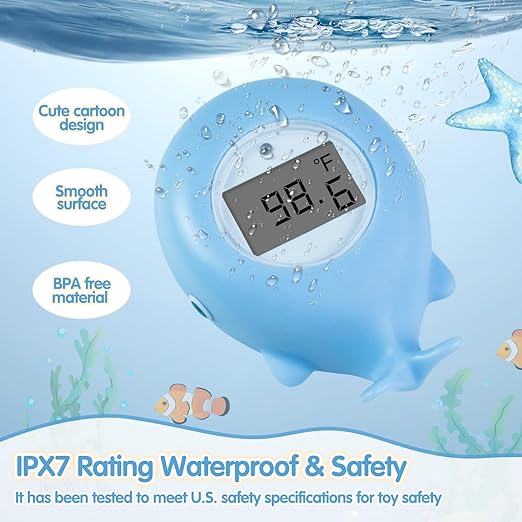 Baby Bath Thermometer, Whale Bath Thermometer Baby Safety