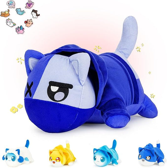 9-PCS 丨 11-inches Zane Cat Plush + 8-Pcs Shoe Charms - Clothing Cat Collection 100% Embroidered