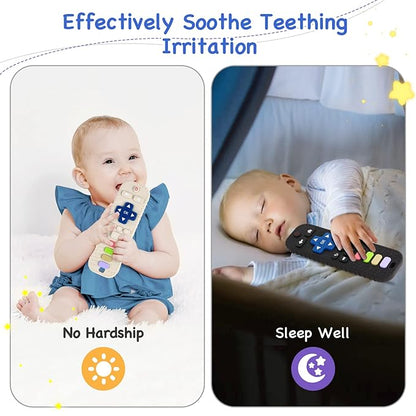 Hooku 2 Pack Silicone Teethers for Babies 0-6 Months, Teething Toys for Babies 6-12 Months 0-3 Months,