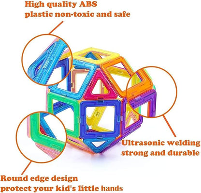 Magnetic Blocks Tough Building Tiles STEM Toys for 3+ Year (D-14)