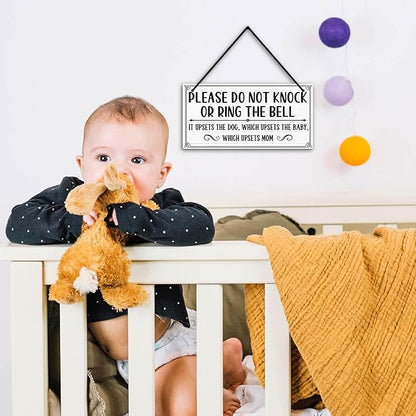 Putuo Decor Do Not Ring Doorbell Sign Baby Sleeping