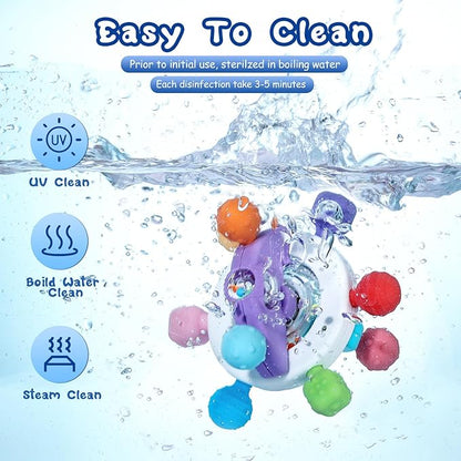 Baby Teething Toys, Montessori Sensory Teether Toy for Babies 0 3 6 9 12 18 Months 1 Year Old