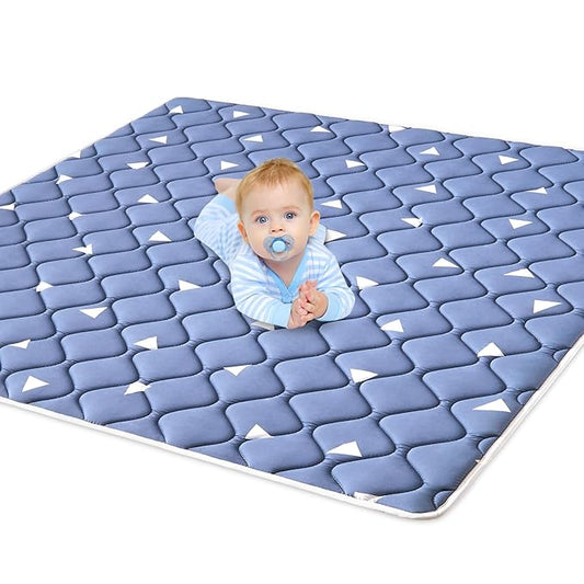 Premium Foam Baby Play Mat, 50x50 Inch Foldable and Machine Washable Crawling Mat