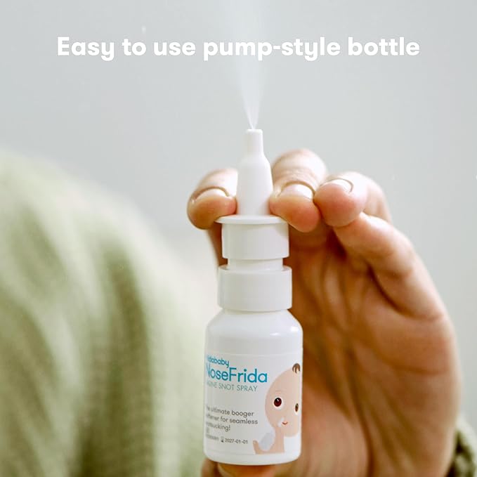 Frida Baby NoseFrida Nasal Saline Spray, Baby Saline Drops + Spray to Soften Nasal Passages 0.68 fl
