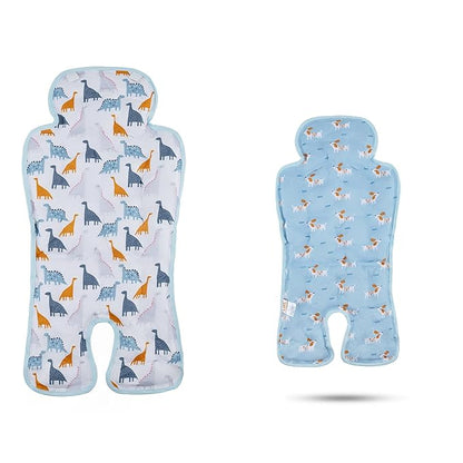 Gel Car Seat Cooler Pad,1 Pack Double Sides-Universal Baby Stroller Ice Cushion Cooler Mat,Summer cooling Seat Liner,Multifunctional Suitable for Baby Dining Chair,Child Safety Seat (Dinosaur+Dog)