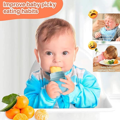Baby Solids/Frozen Fruit Feeder Pacifier, Infant Teether Toy 4M+ 2-Pack (Ring
