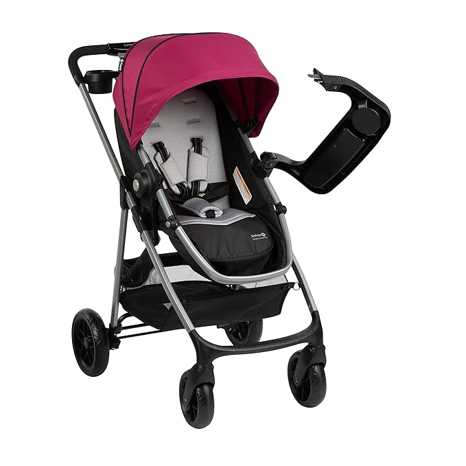 Safety 1st Grow and Go Flex 8-in-1 Car Seat Stroller Combo, Baby Stroller Travel Systems for Infants 4-30 lbs, Stroller and Carseat Combo Set, Orchid Bloom
