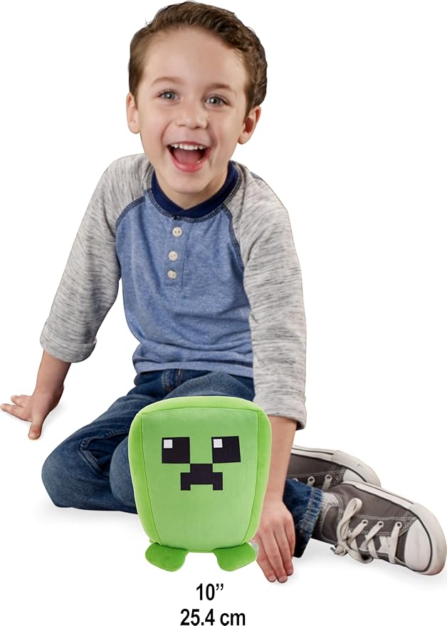 Minecraft Cuutopia 10-in Creeper Plush Character, Soft Rounded Pillow Doll 3 Years