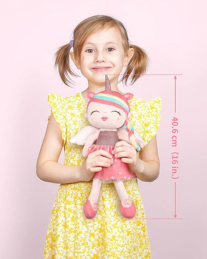 GAGAKU Plush Baby Girl Dolls 17'' Soft Unicorn Stuffed Animal