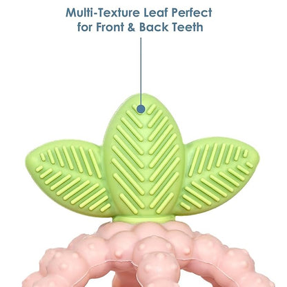 RaZbaby Silicone Infant & Baby Teething Toy, Textured BerryBumps Soothe Babies??Sore Gums 3M+ -