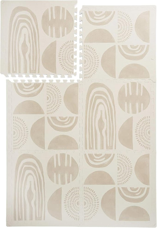 Premium Exercise & Baby Foam Play Mats - Stylish & Large Non-Toxic Odorless Floor Mat 6 Tiles 6ft x 4ft -