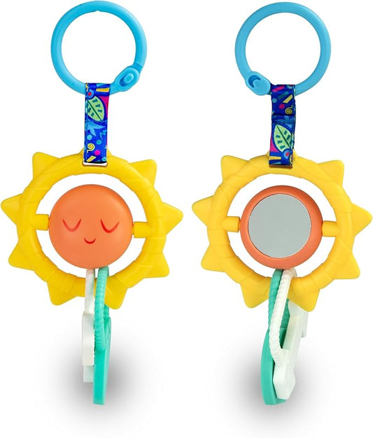 BEBE FUERTE Strong & Sunny Clip On Stroller Toy by Robin Arzon - Developmental Baby Teething Toys 0 Months