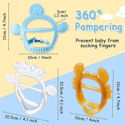 5 Pieces Baby Teething Toys for 6-12 Months Silicone Teether