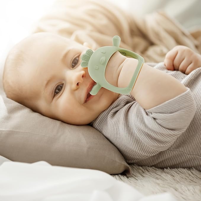 Baby Teething Toys, Soft Silicone Baby Teether Toys for 0-6 Months