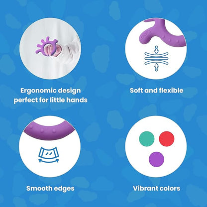 Silicone Finger Teether Toy - Handheld Teething Relief for Girls & Boys