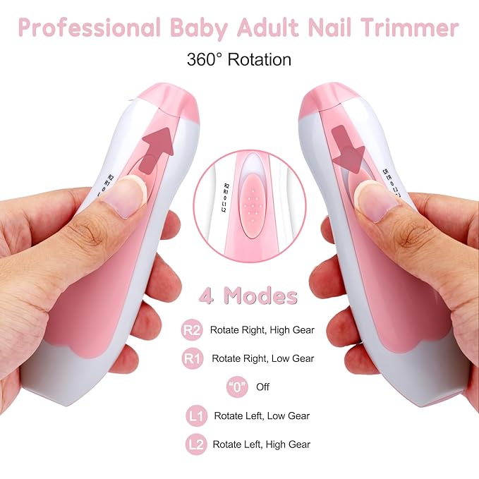 Baby Nail Trimmer Electric,Baby Nail Clippers 6 in 1 Baby