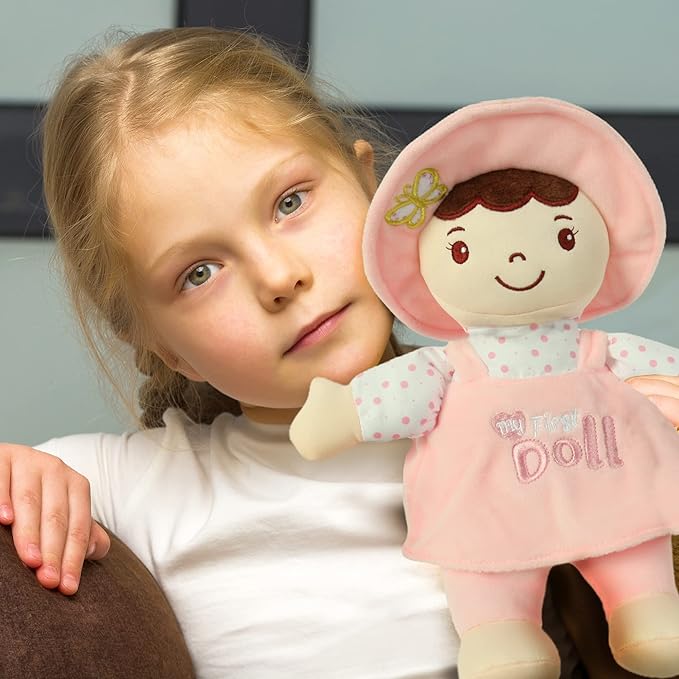 Linzy Plush,My First Doll with Hat 10'' Brown (83560BROWN)