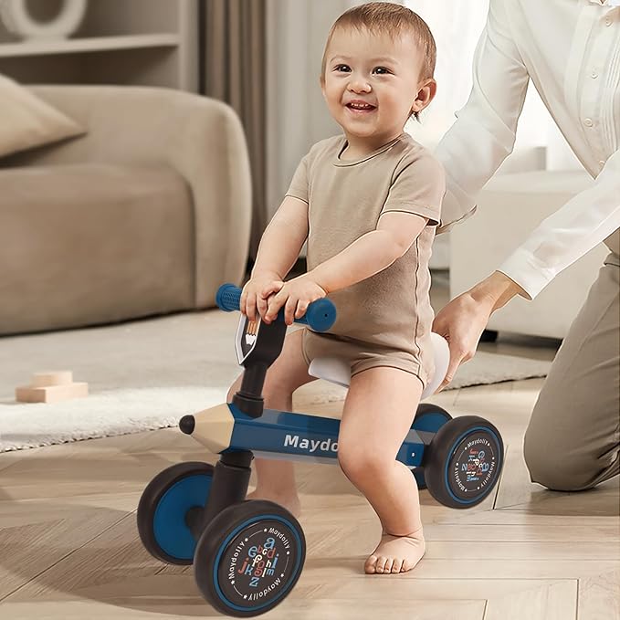 Maydolly Baby Balance Bike Bicycle Toys for 1 Year Old 10-24 Months 4 Wheels