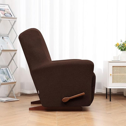 KEKUOU Recliner Chair Covers Lazy Boy Recliner Covers Stretch Couch Cover Slipcovers 1 Piece Furniture Protector with Elastic Bottom for Dog,Kids.(Recliner, Chocolate)