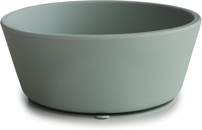 mushie Silicone Suction Bowl | BPA-Free Non-Slip Design (Cambridge Blue)