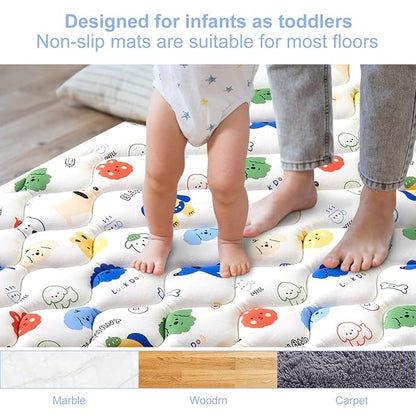 Premium Foam Baby Play Mat 59" X 59", Thick One-Piece Crawling Mat