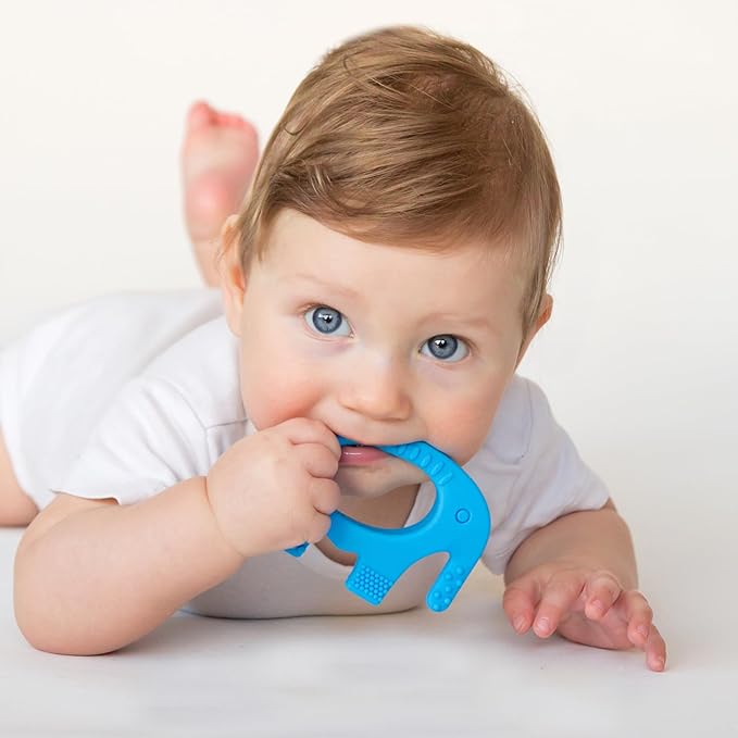 Teething Toys for Babies Age 0 to 6 Months - Baby Elefun 5X Pain Relief Smart Teether