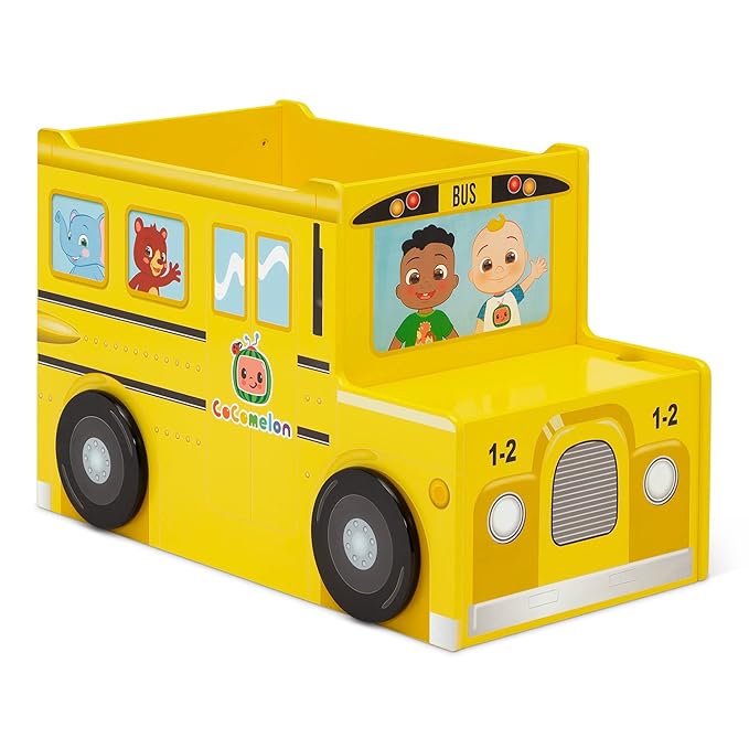 Delta Children CoComelon School Bus Toy Box + Delta Children