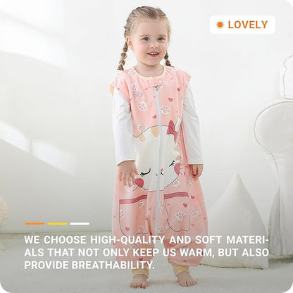 Baby Sleeping Sack Sleeveless, Toddler Sleeping Bag with Legs