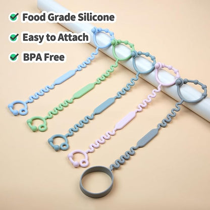 Toy Straps for Baby, Pacifier Holder Clip with Self-Adjusting Bayonet Chairs(5PS)