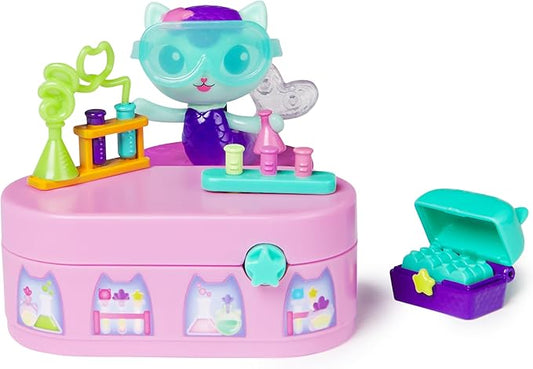 Gabby's Dollhouse, Celebration Series Mercat Bobble Figure with Dollhouse Furniture and Accessories 3 and
